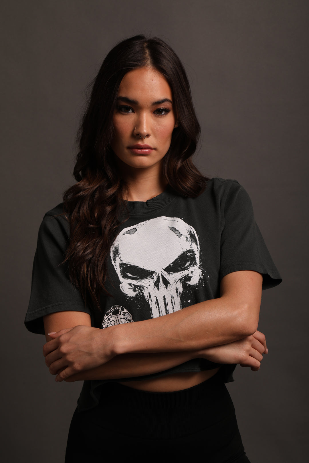 Punisher "Premium" (Cropped) Tee in Castle Gray