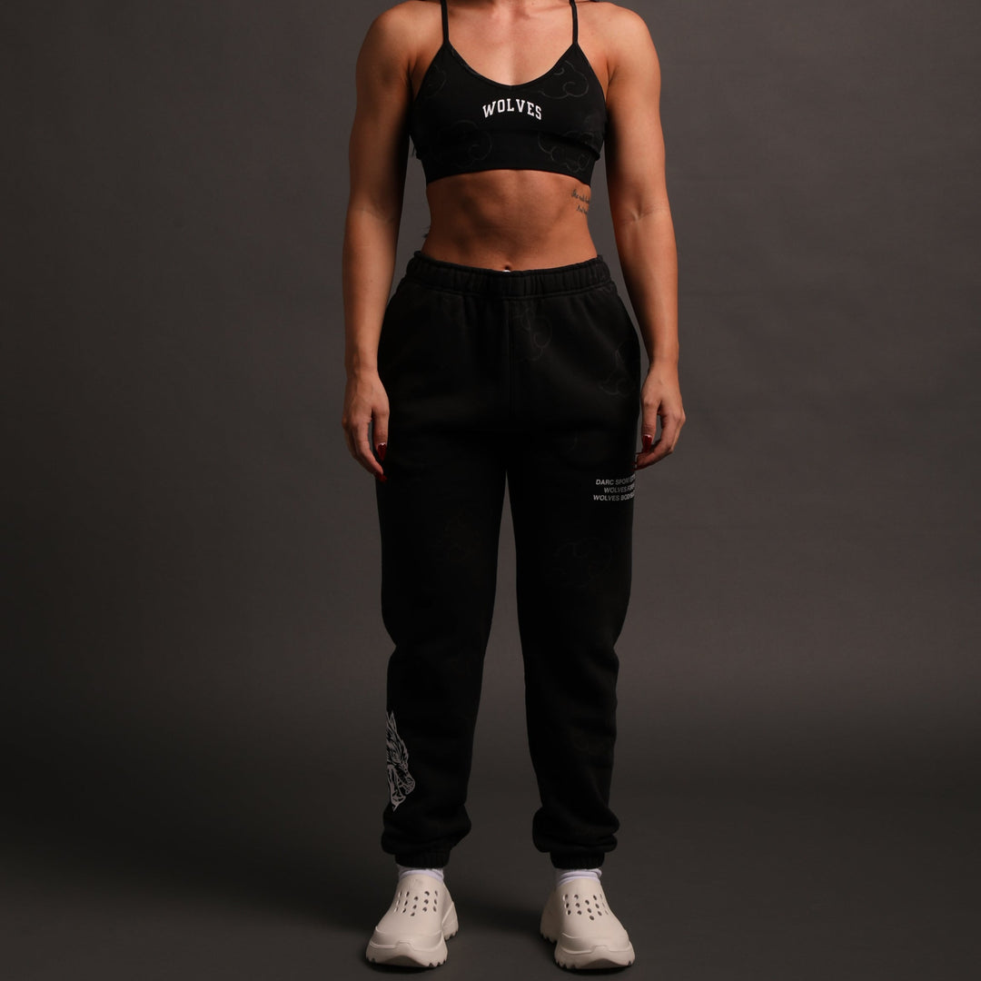 Float On She Post Lounge Sweats in Black