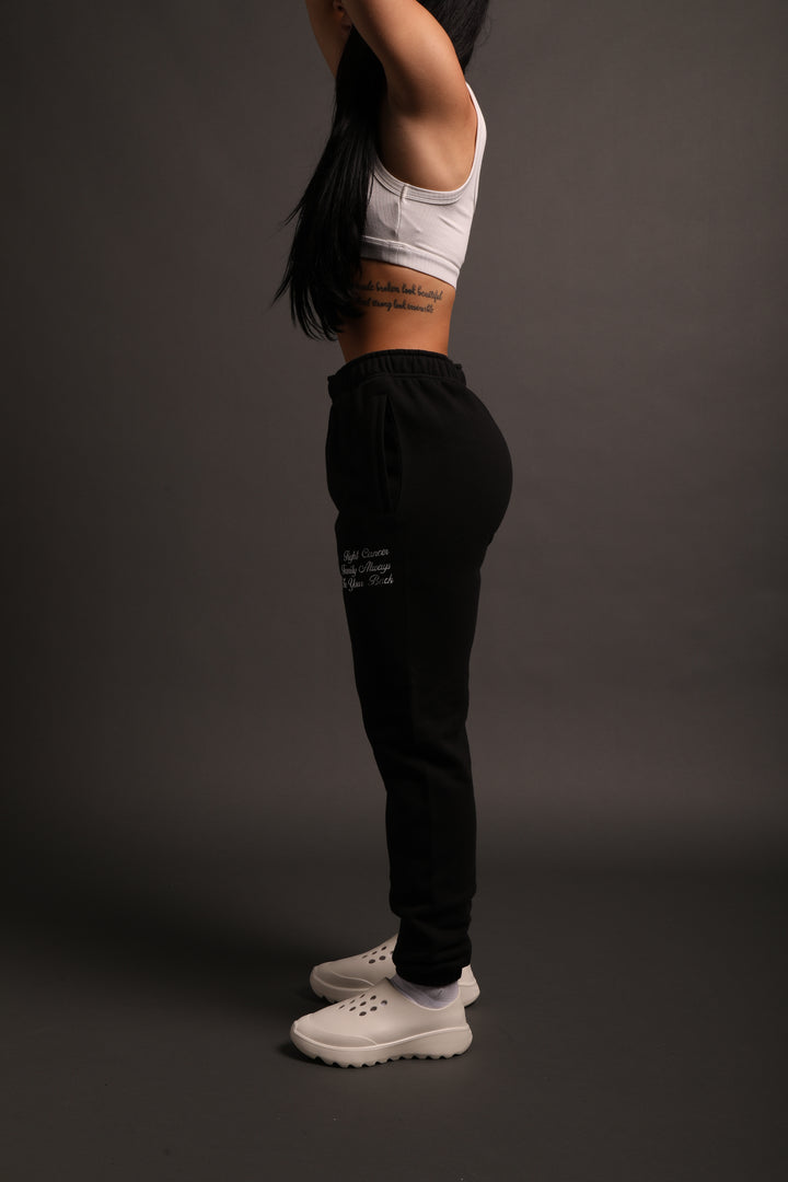Always Have Your Back She Post Lounge Sweats in Black/Black