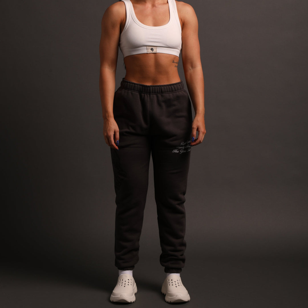 Always Have Your Back She Post Lounge Sweats in Wolf Gray/Black