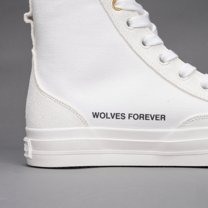Wolves Forever Sueded Walk 1-DIOS High Top Shoe in Off White