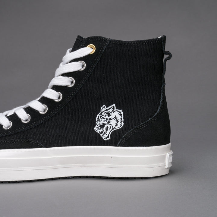 Wolves Forever Sueded Walk 1-DIOS High Top Shoe in Black