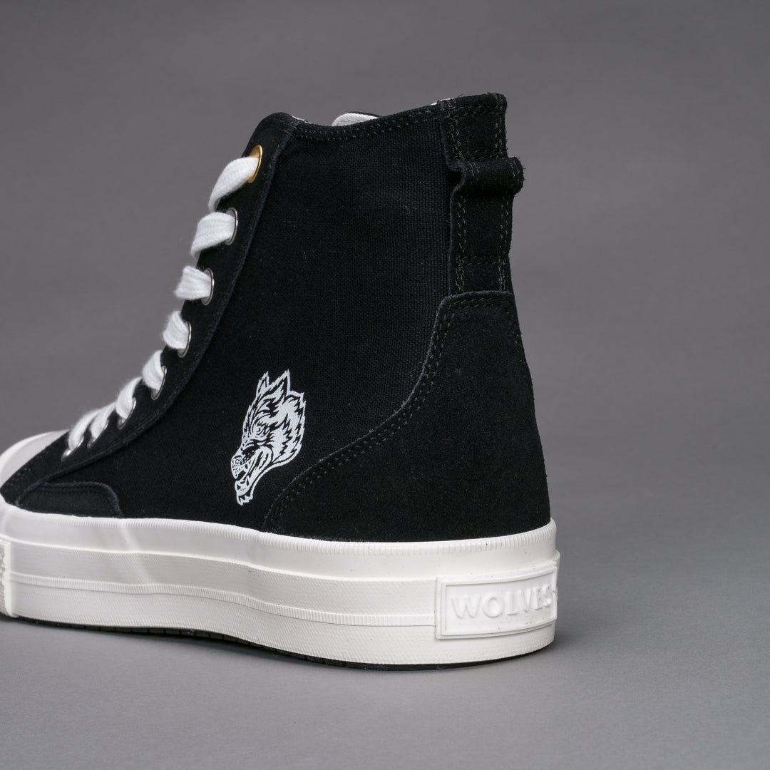 Wolves Forever Sueded Walk 1-DIOS High Top Shoe in Black