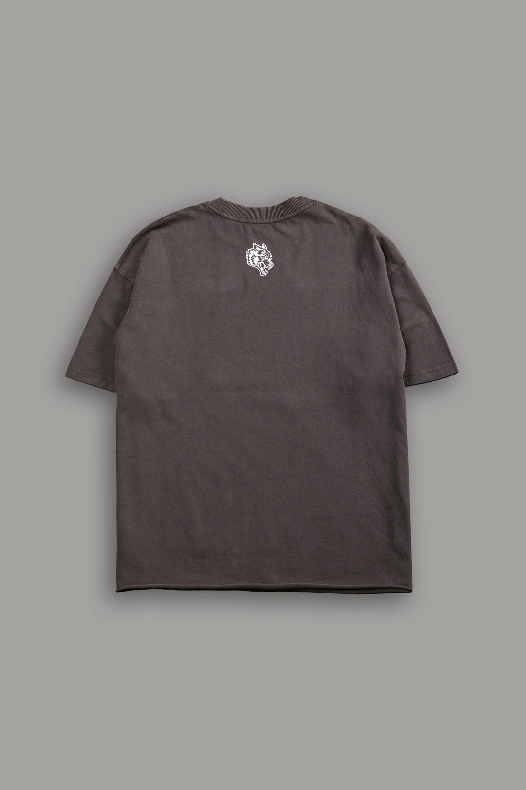 Forged In Lightning Grunge Mid Length Raw Hem Tee in Black Drift Wash