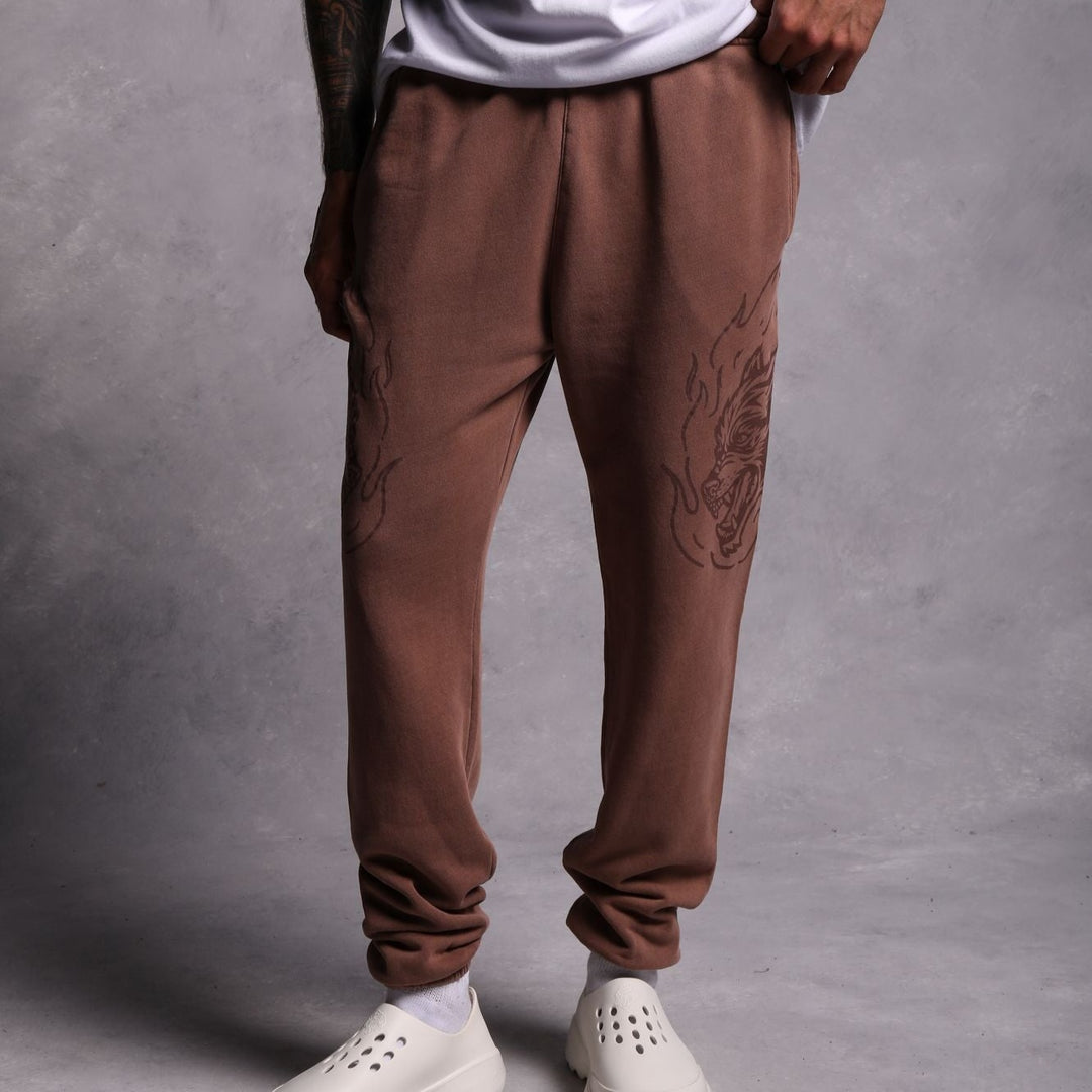 Fired Up Premium Post Lounge Sweats in Norse Brown