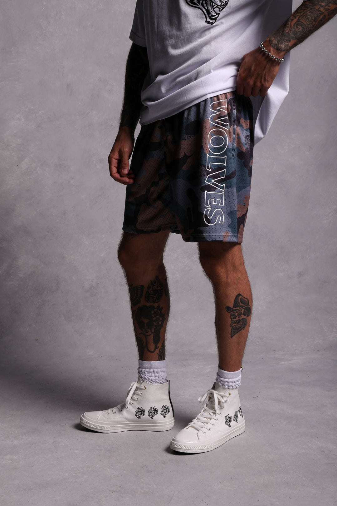 Try Us 5" Mesh Shorts in Norse Woodland Camo