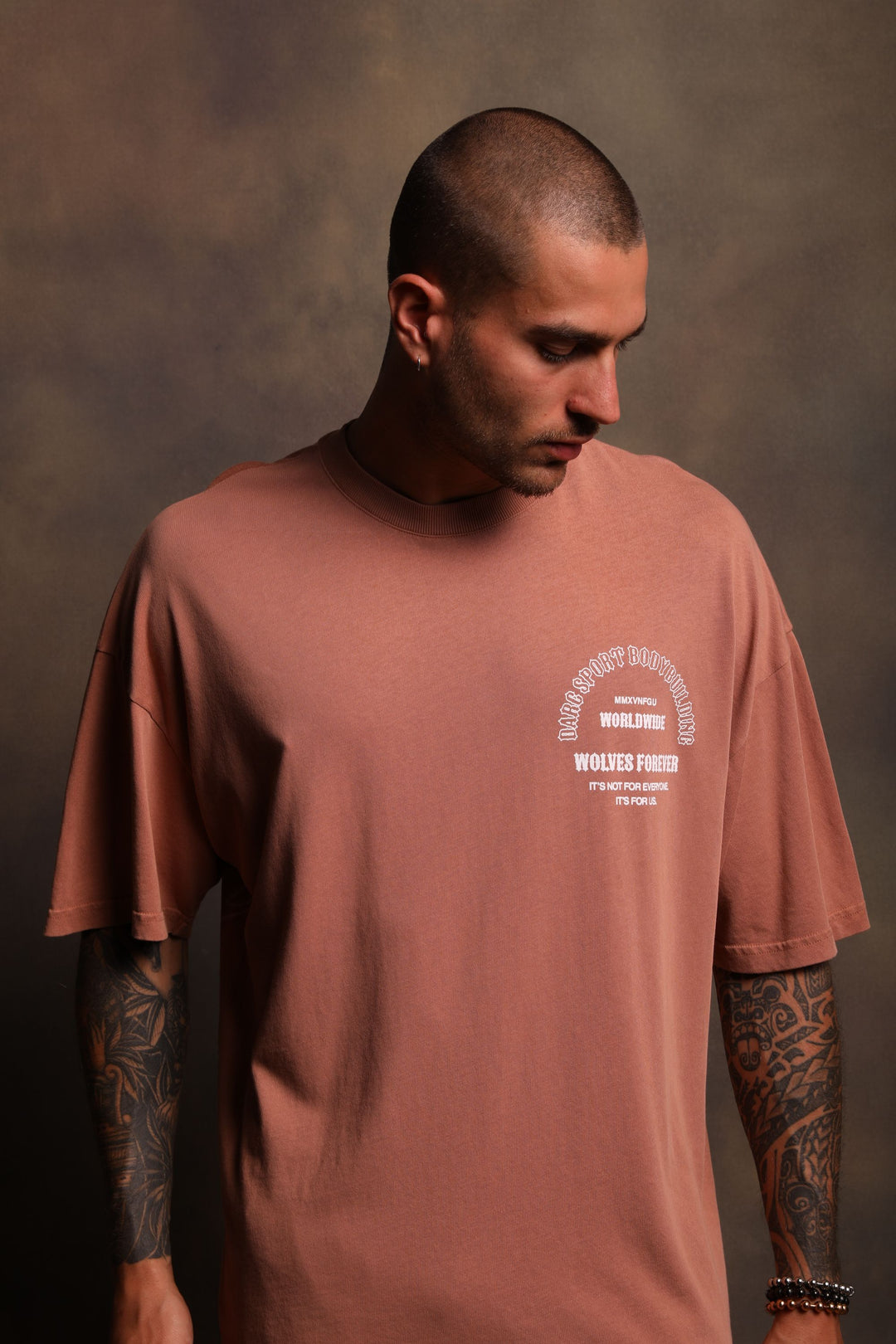 The One You Feed "Premium Vintage" Oversized Tee in Desert Rose