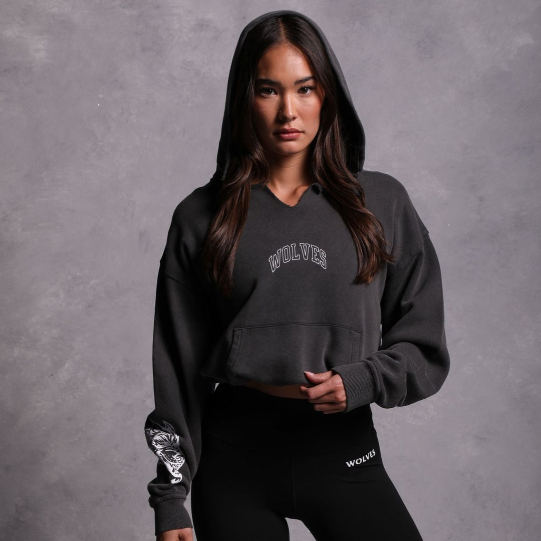 Loyalty "Vintage Dempsey" (Cropped) Hoodie in Wolf Gray