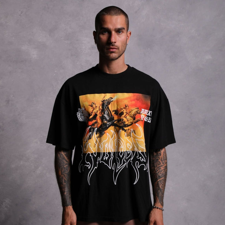 Valkyrie "Premium" Oversized Tee in Black