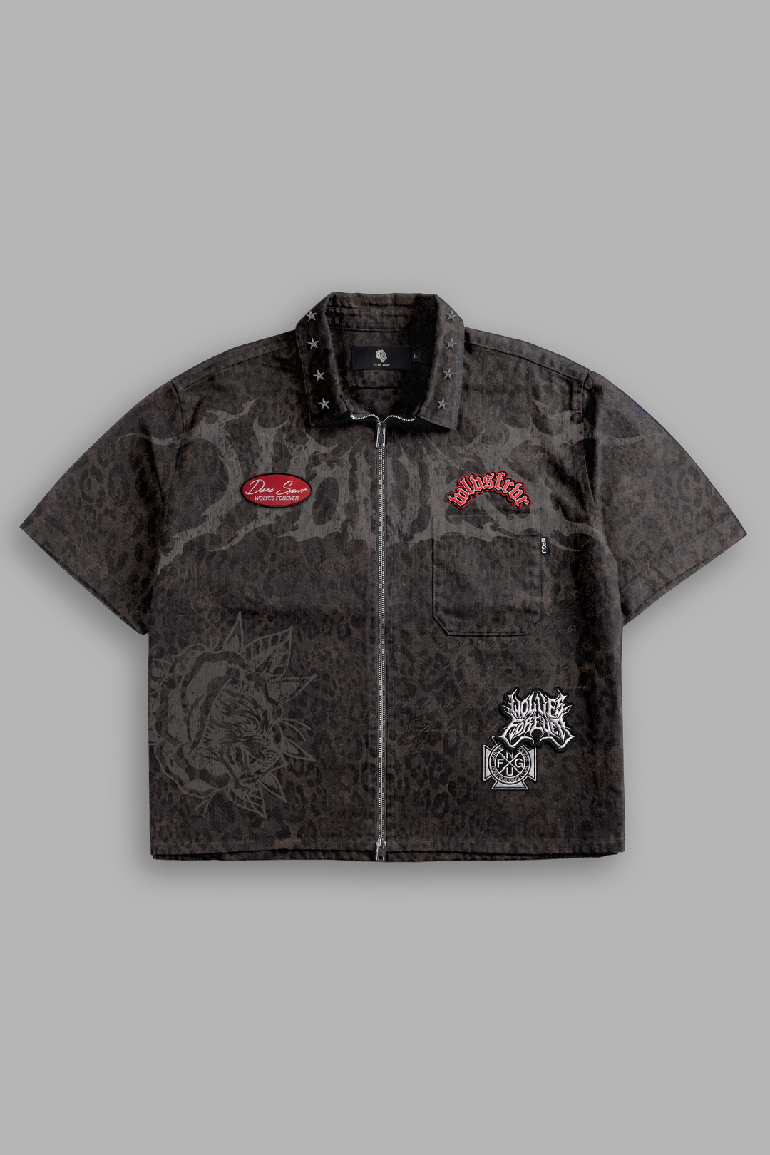 Hesh Rose Vince Shirt in Darc Brown Leopard
