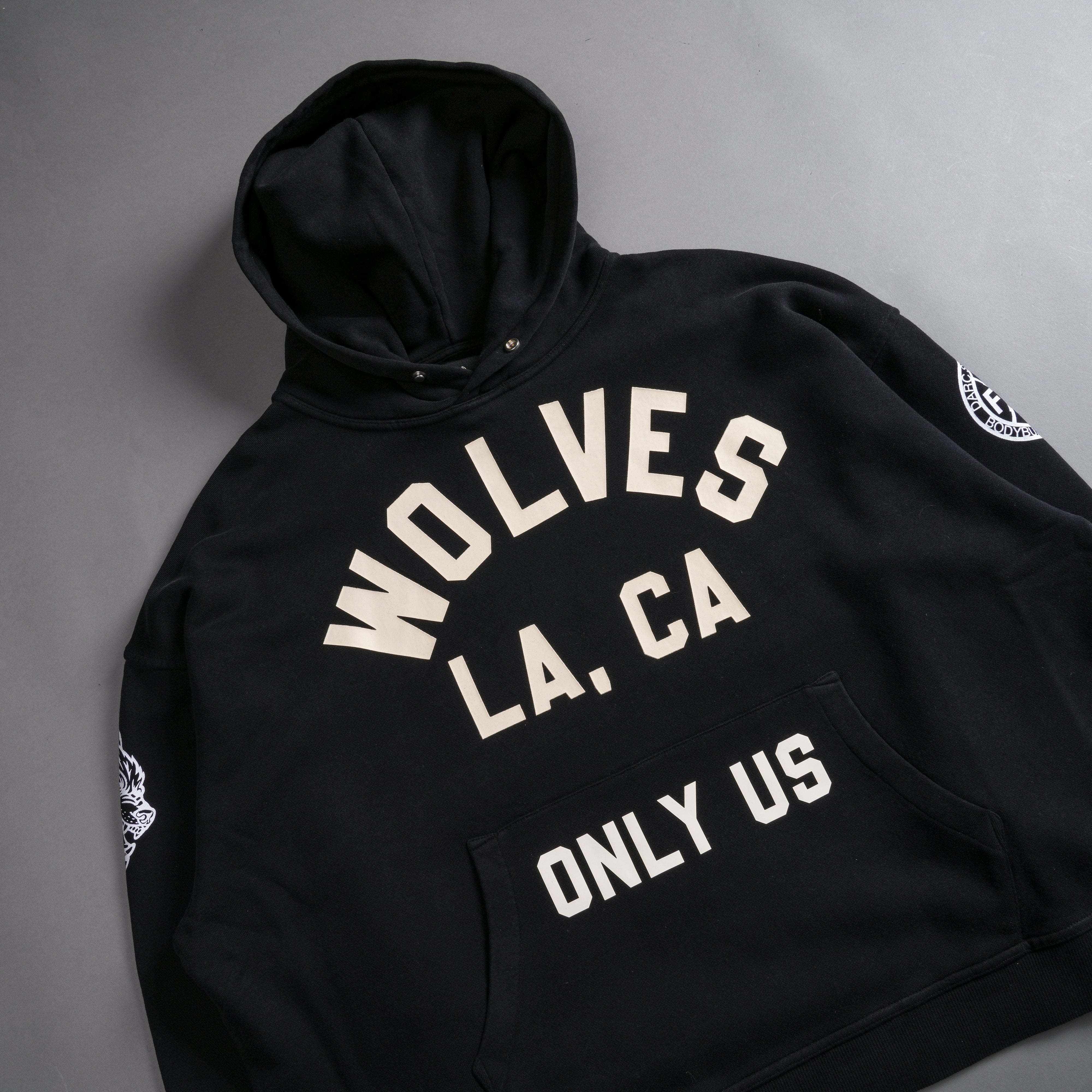 LA Wolves League "Box Cut" Hoodie in Black