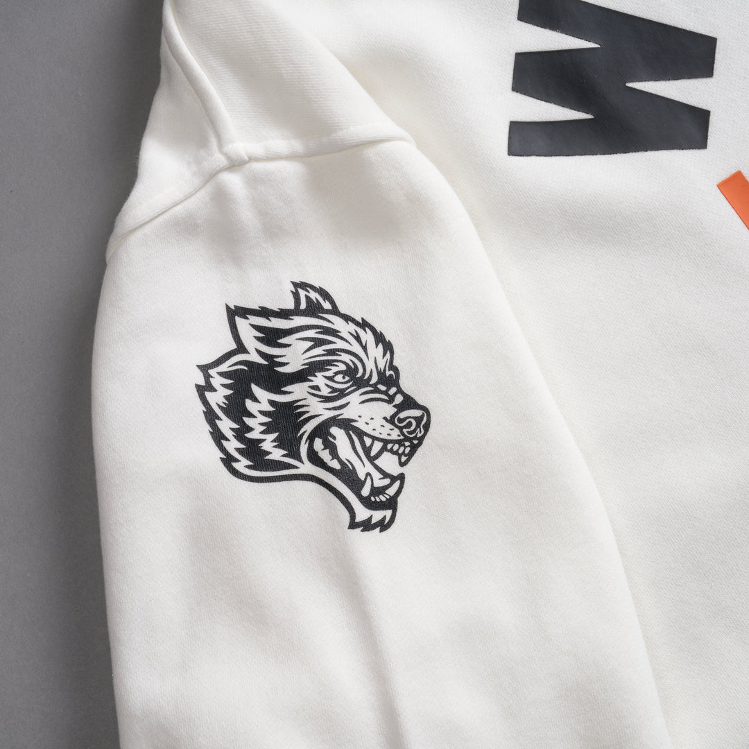 TX Wolves League "Box Cut" Hoodie in Cream