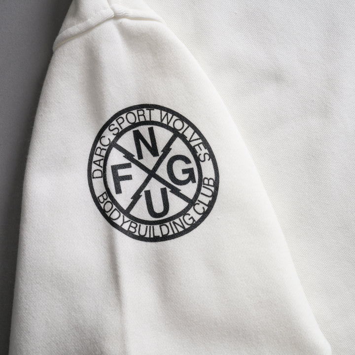 TX Wolves League "Box Cut" Hoodie in Cream