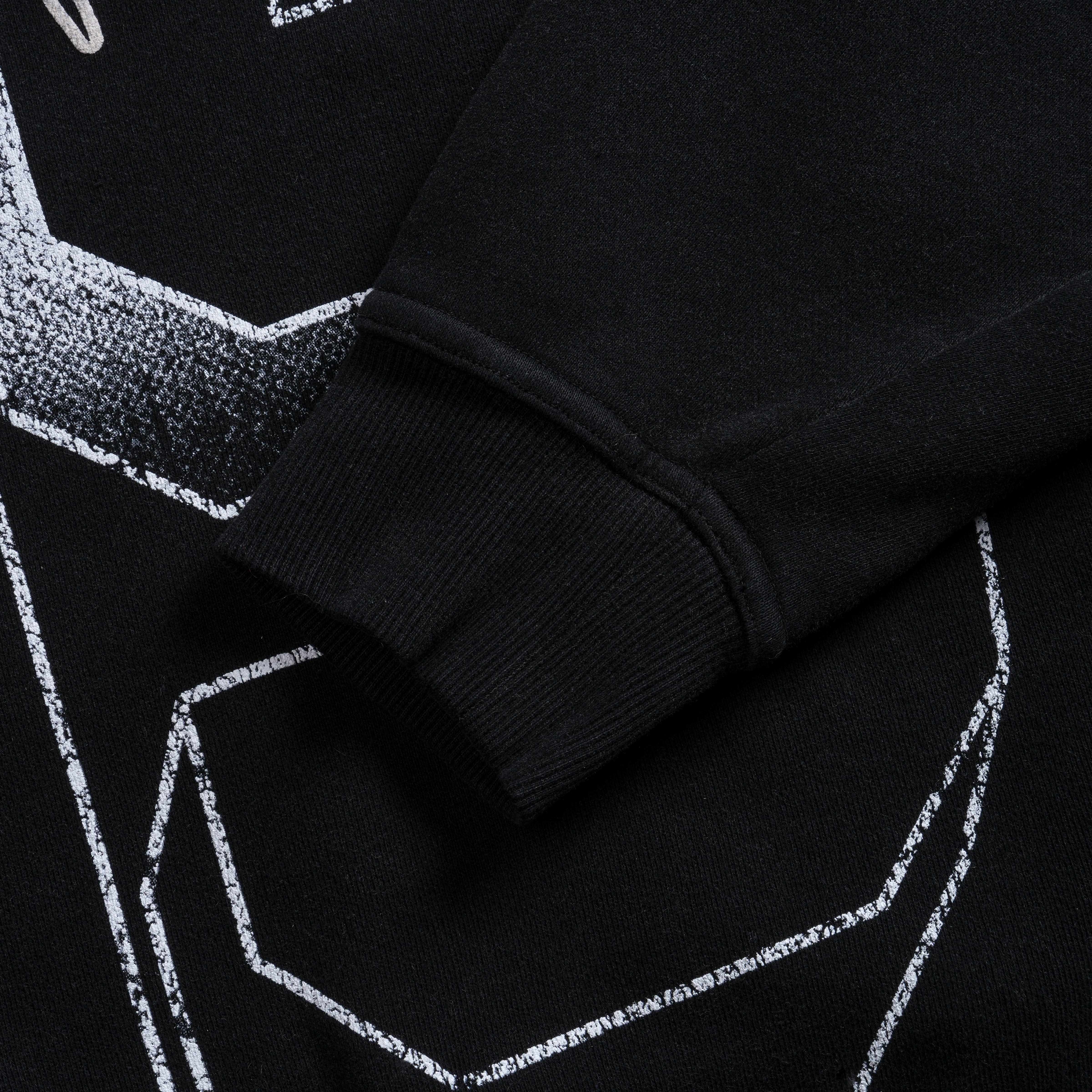 Game Time "Box Cut" Hoodie in Black/Cream