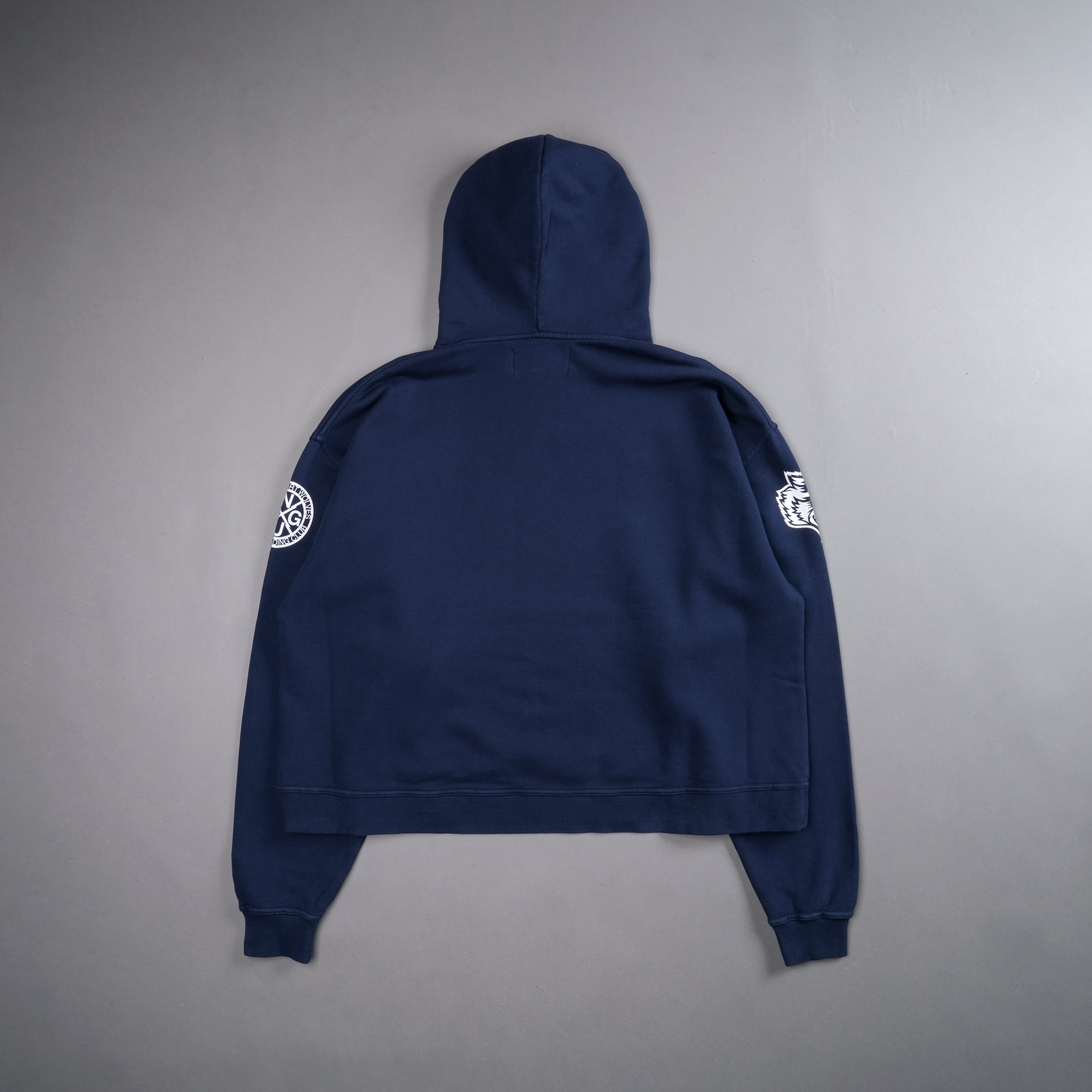 NY Wolves League "Box Cut" Hoodie in Navy