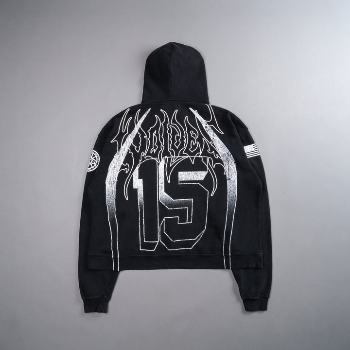 Game Time "Box Cut" Hoodie in Black/Cream