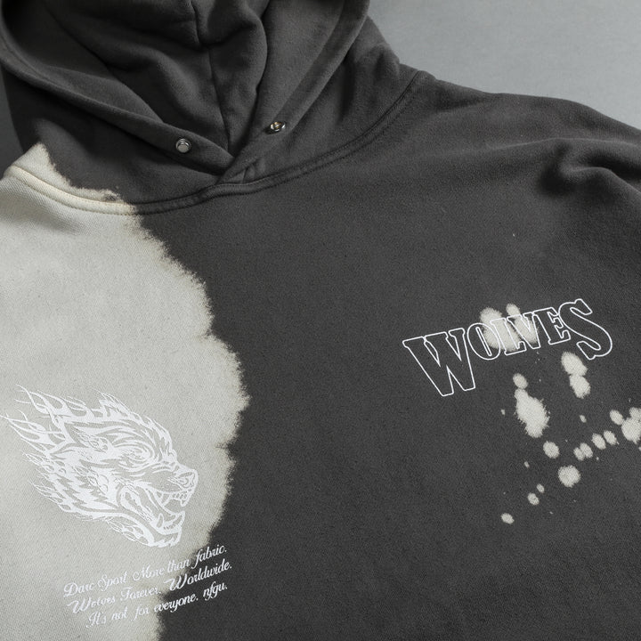 Western V2 "Pierce" Hoodie in Wolf Gray Acid Wash