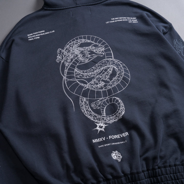 Shenron "Chambers" Zip Hoodie in Midnight Blue