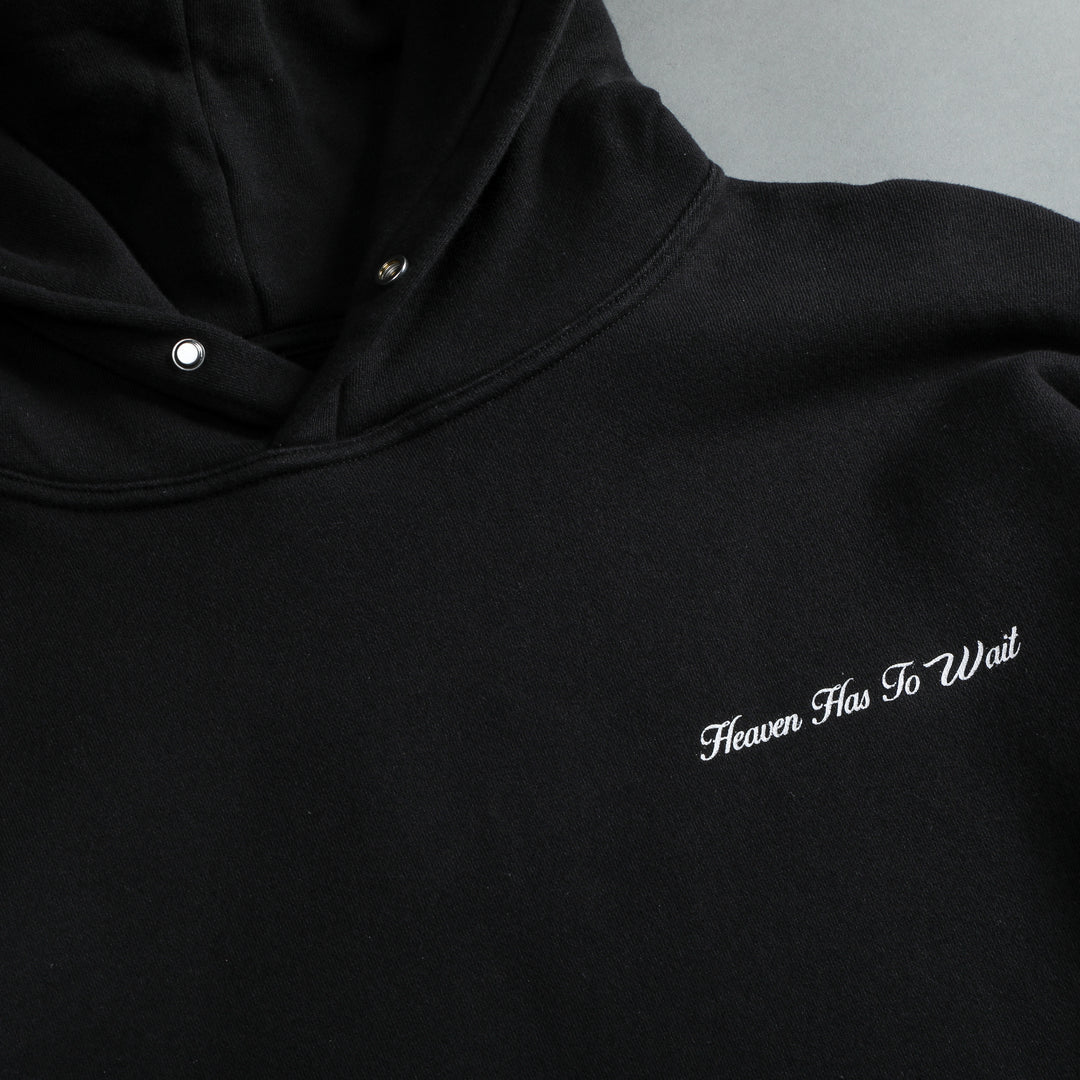 Heaven Has To Wait V2 "Pierce" Hoodie in Black
