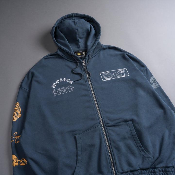 Villain "Chambers" Zip Hoodie in Gotham Blue