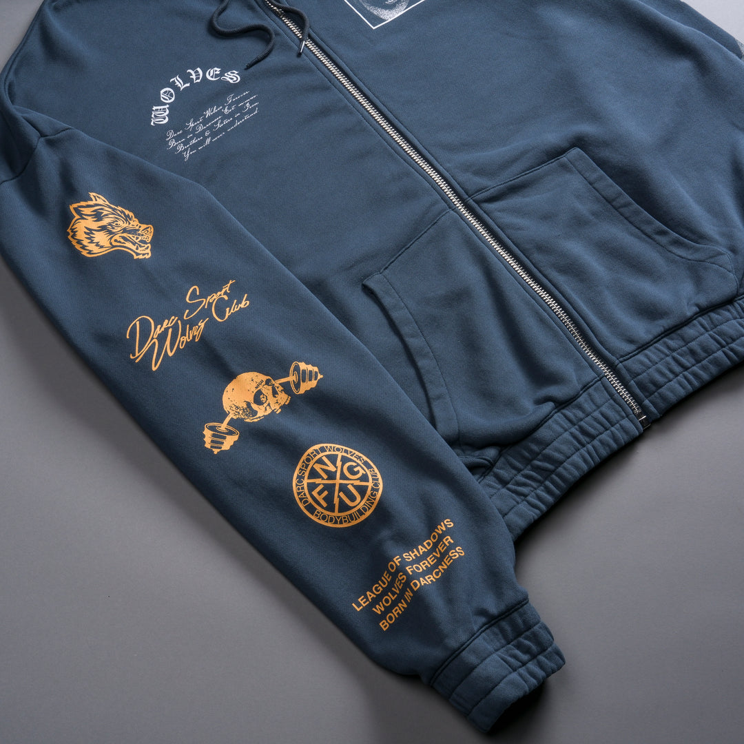 Villain "Chambers" Zip Hoodie in Gotham Blue