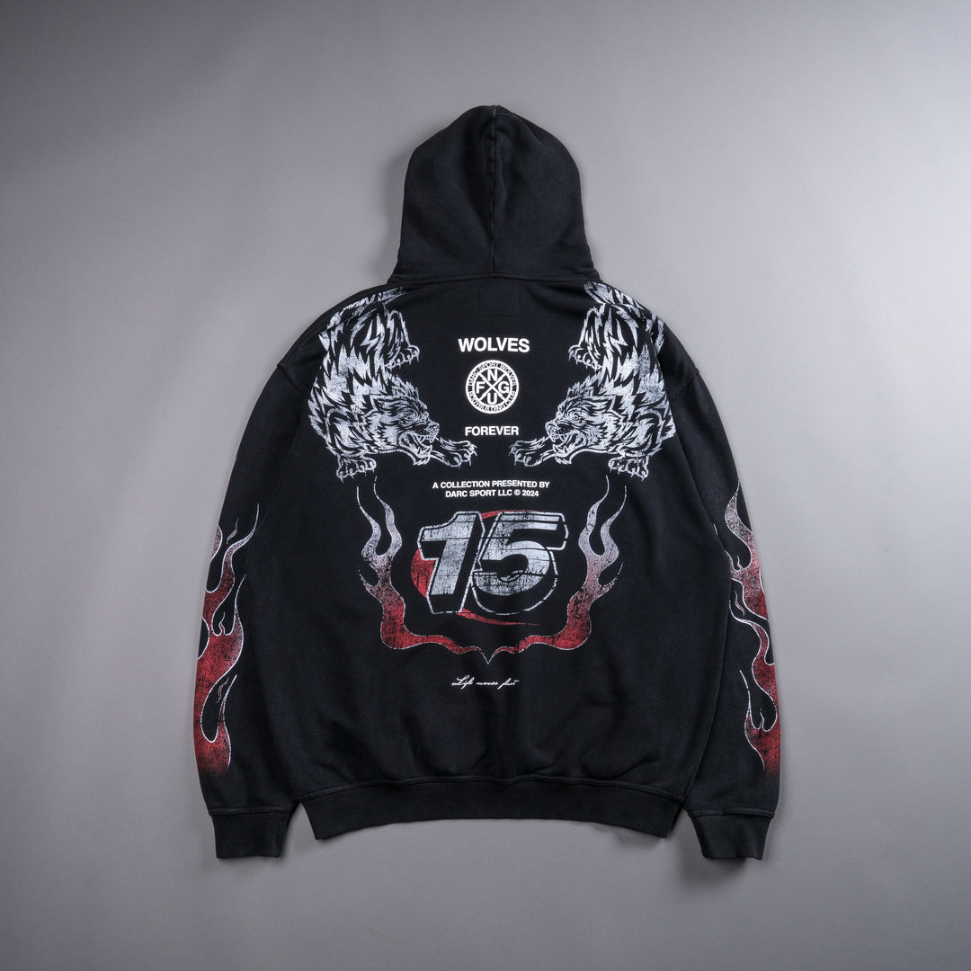 Full Throttle "Vintage Rivet Bishop" Hoodie in Black