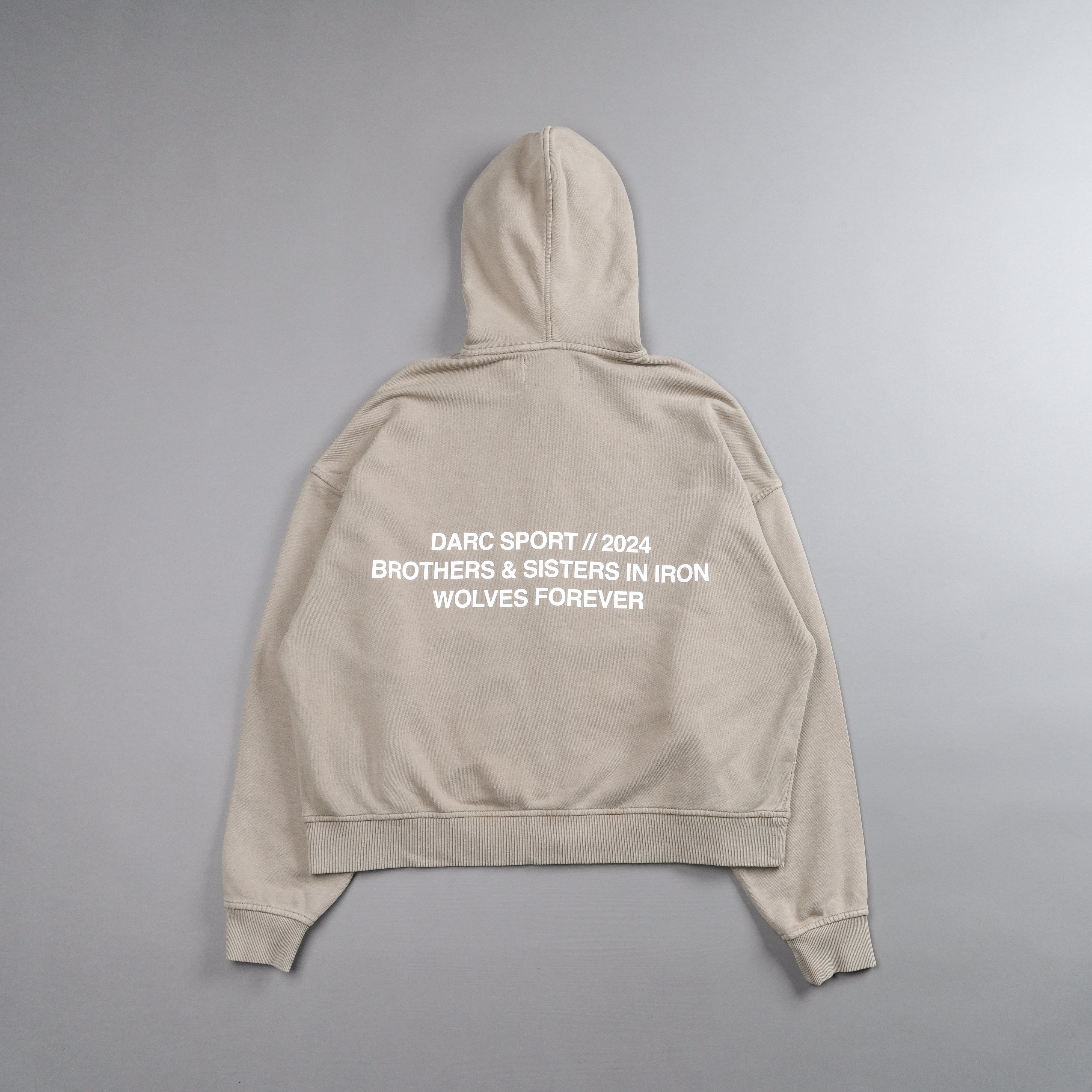 Brothers And Sisters Forever Darco Double Zip Hoodie in Taupe
