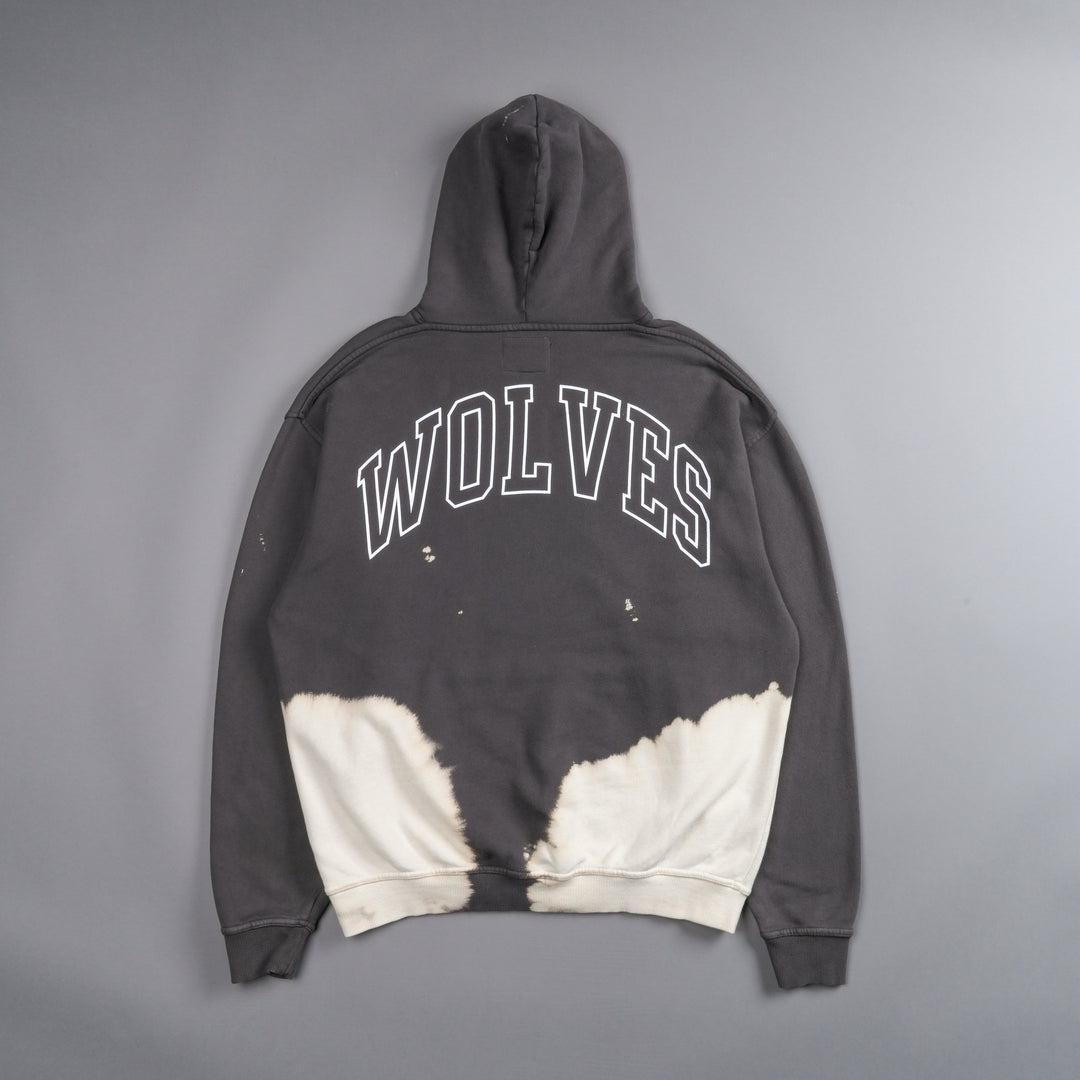 Through Our Eyes "Vintage Pierce" Hoodie in Wolf Gray Beneath Us Acid Wash