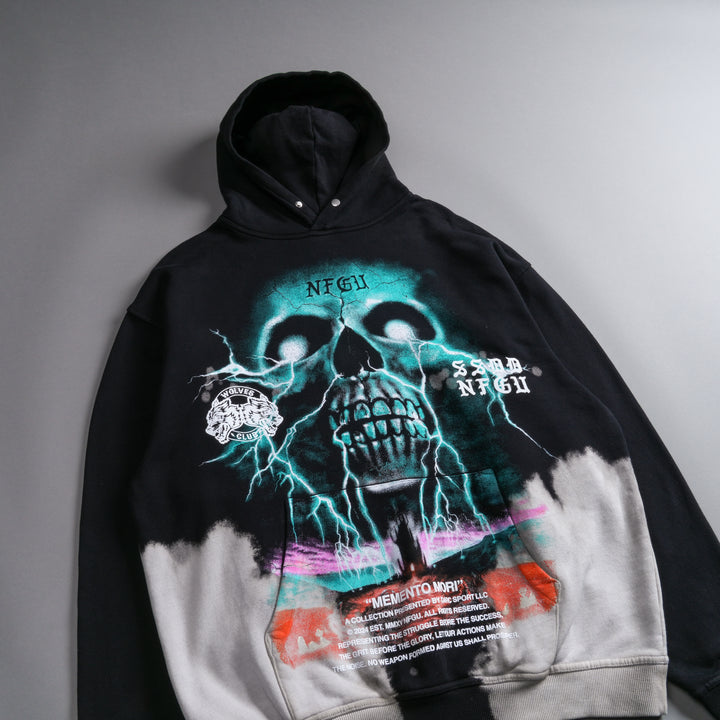 Through Our Eyes "Vintage Pierce" Hoodie in Black Beneath Us Acid Wash