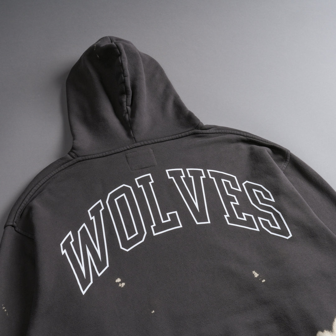 Through Our Eyes "Vintage Pierce" Hoodie in Wolf Gray Beneath Us Acid Wash
