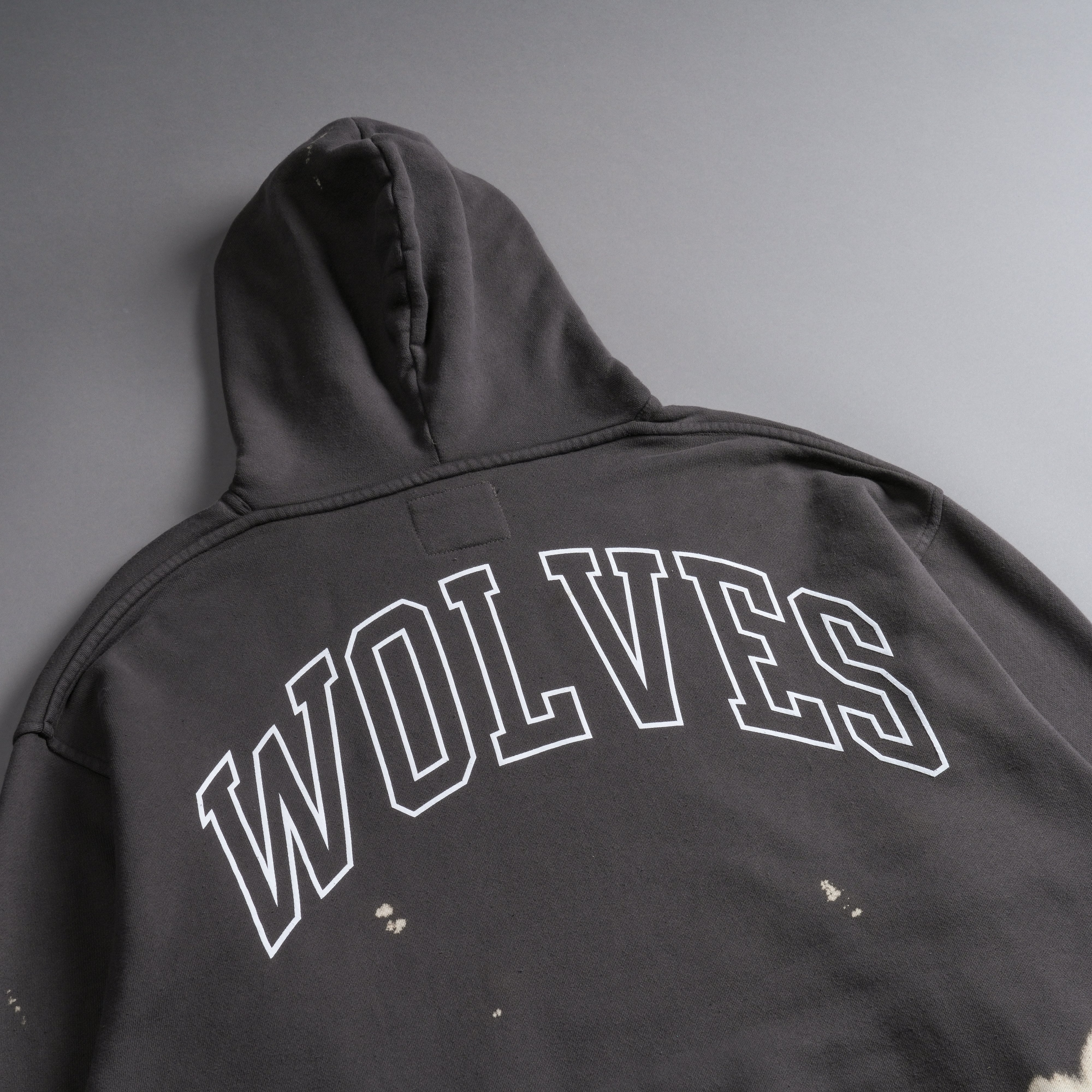 Through Our Eyes "Vintage Pierce" Hoodie in Wolf Gray Beneath Us Acid Wash