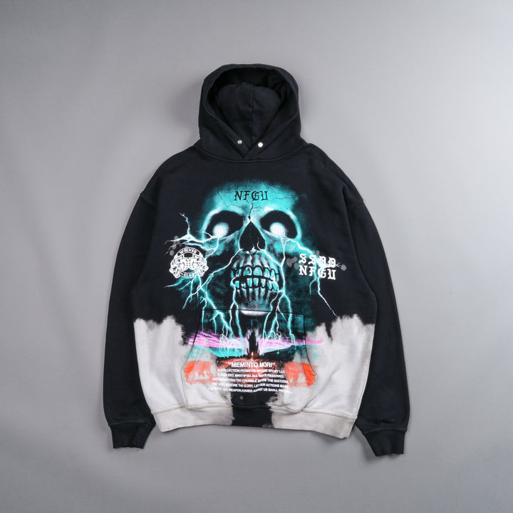 Through Our Eyes "Vintage Pierce" Hoodie in Black Beneath Us Acid Wash