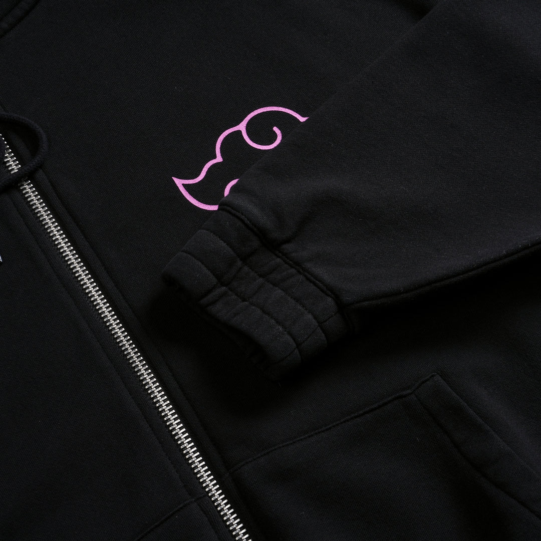 Akatsuki She "Chambers" Zip Hoodie in Black/Magenta