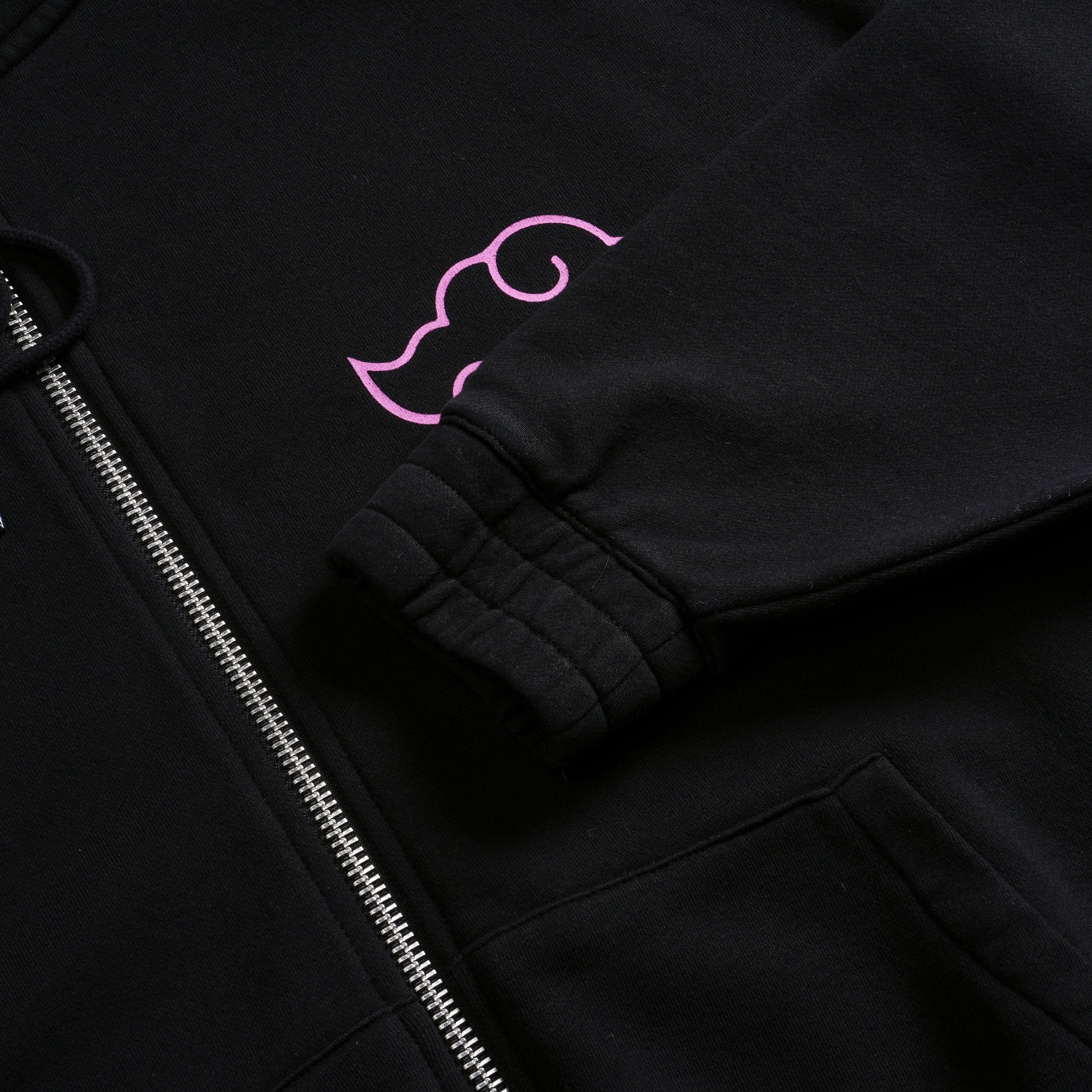Akatsuki She "Chambers" Zip Hoodie in Black/Magenta