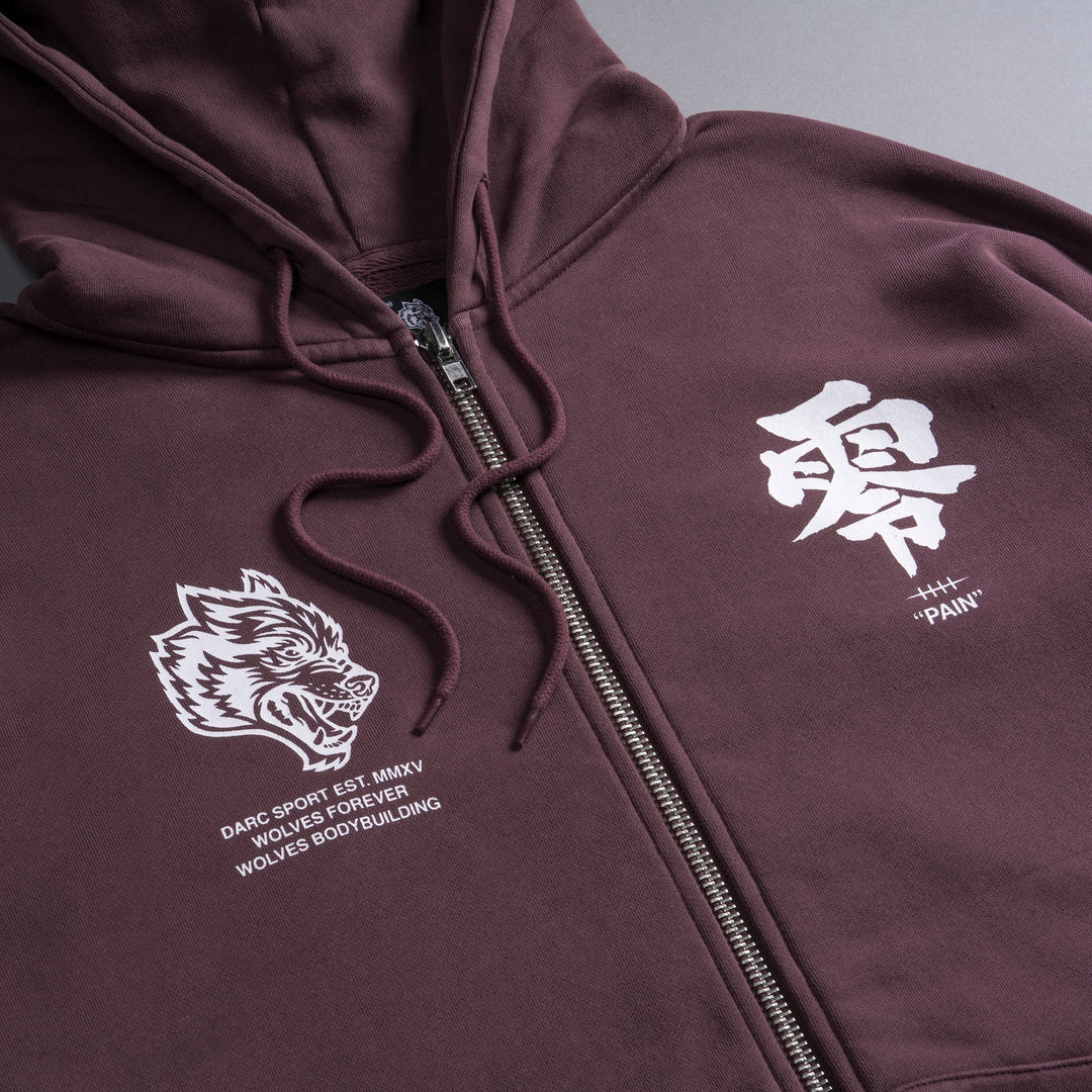 Pain "Chambers" Zip Hoodie in Purple Dusk