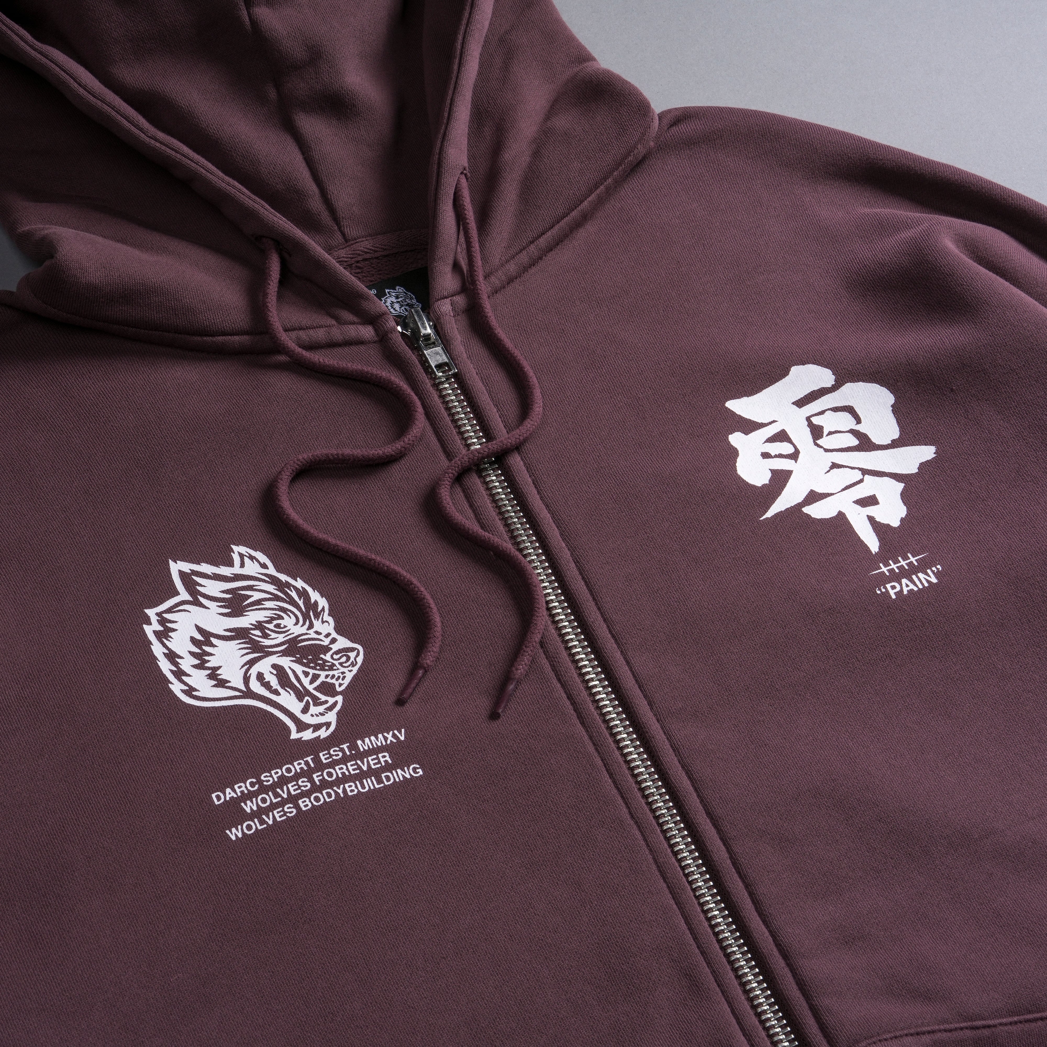 Pain "Chambers" Zip Hoodie in Purple Dusk