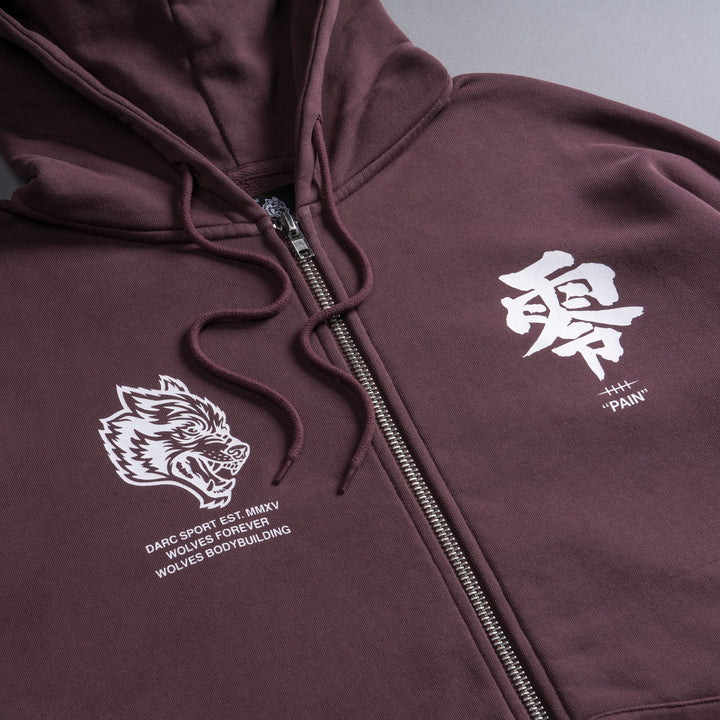 Pain "Chambers" Zip Hoodie in Purple Dusk