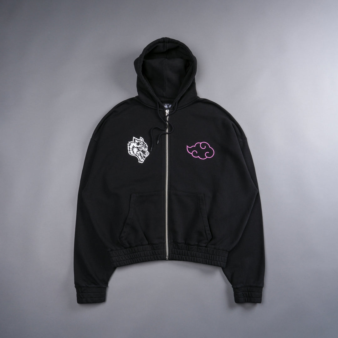 Akatsuki She "Chambers" Zip Hoodie in Black/Magenta