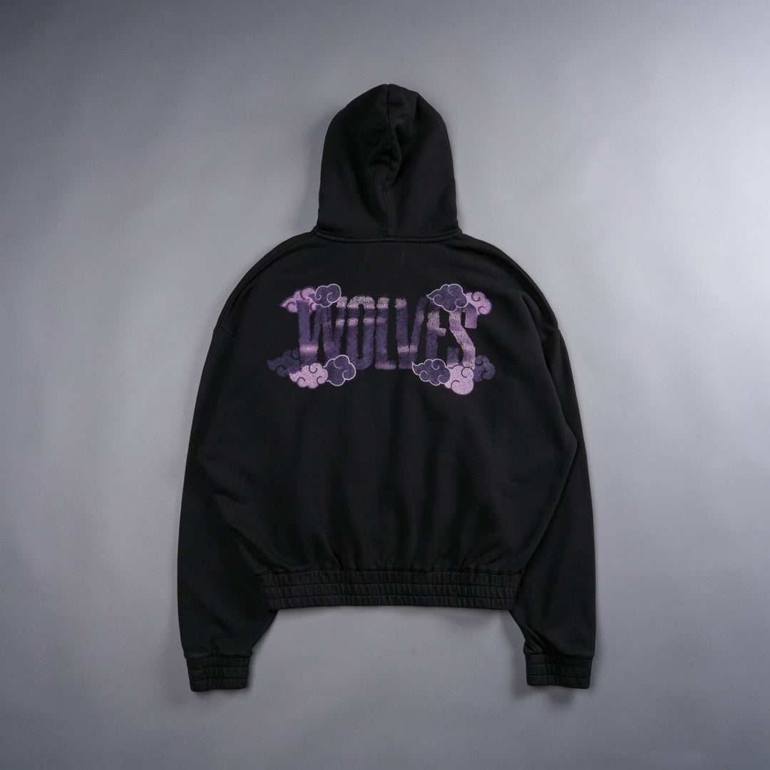 Akatsuki She "Chambers" Zip Hoodie in Black/Magenta