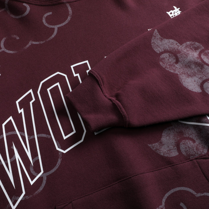 Loyal To The Clouds "Pierce" Hoodie in Cherry Wine