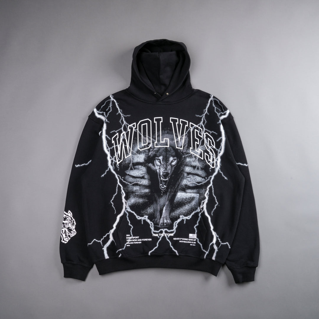 All The Energy "Vintage Pierce" Hoodie in Black/White