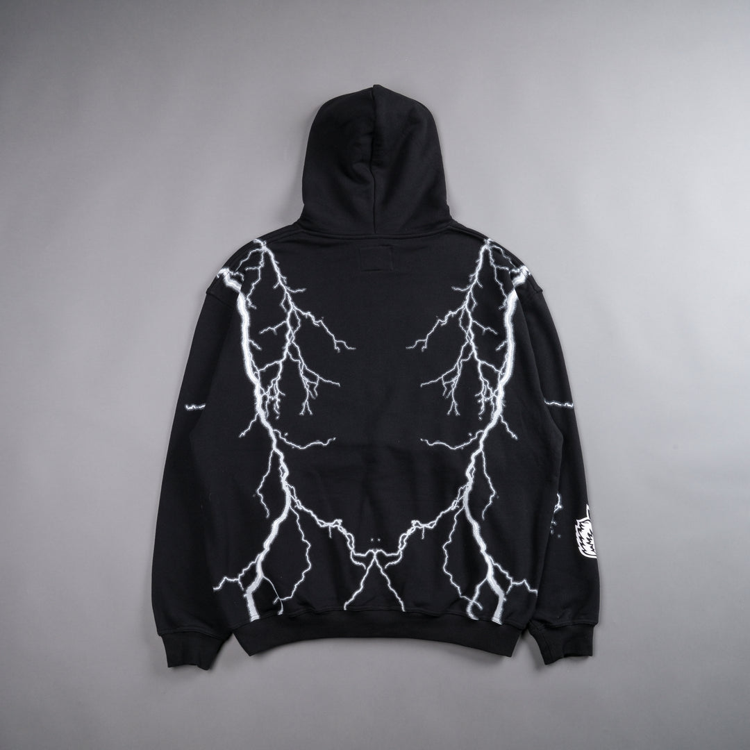 All The Energy "Vintage Pierce" Hoodie in Black/White
