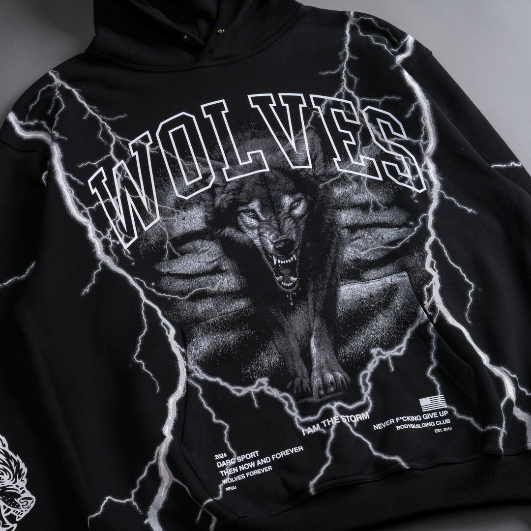 All The Energy "Vintage Pierce" Hoodie in Black/White