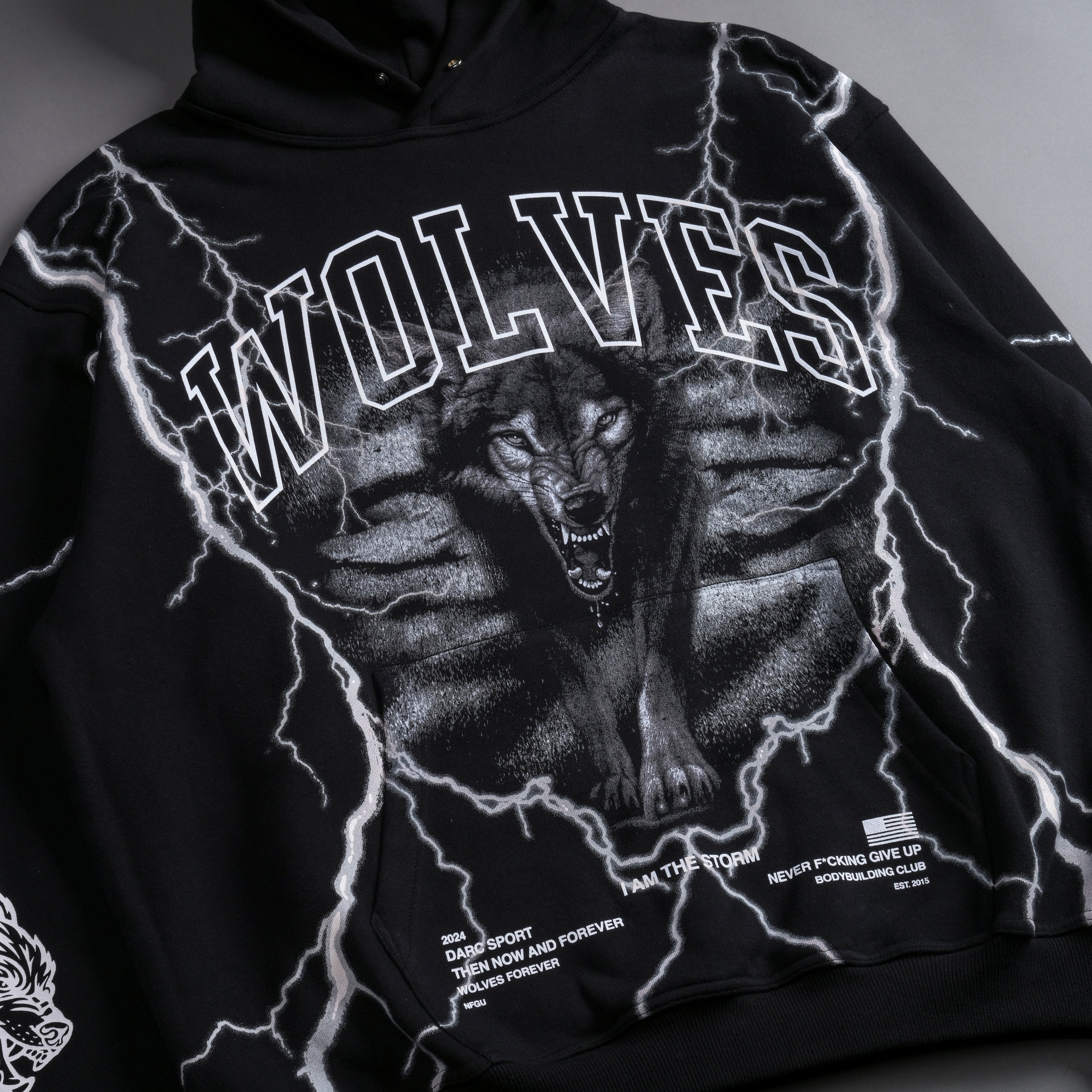All The Energy "Vintage Pierce" Hoodie in Black/White