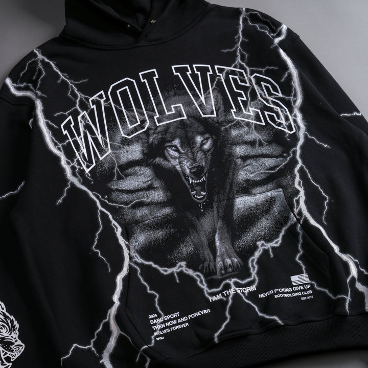 All The Energy "Vintage Pierce" Hoodie in Black/White