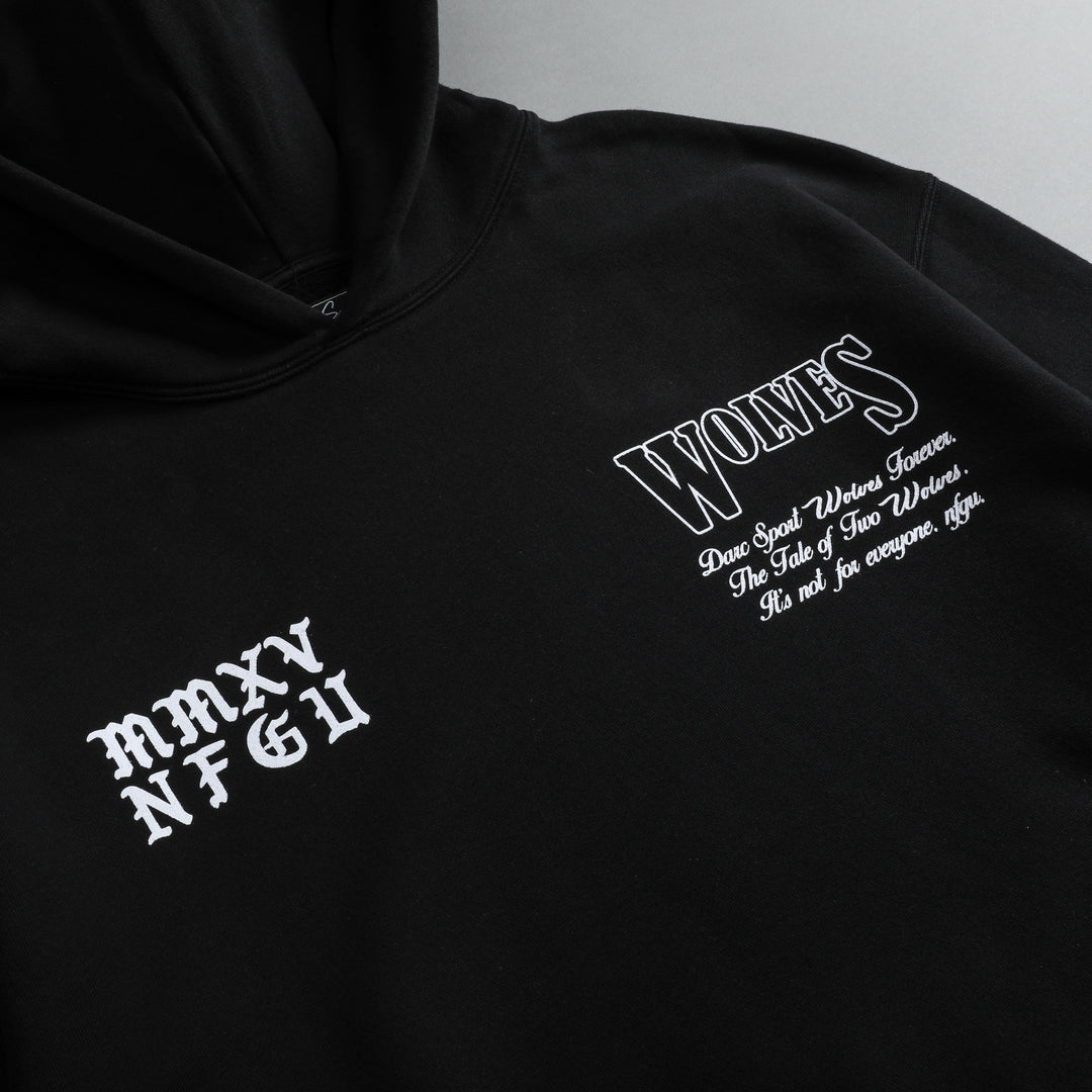 Tale Of Two Wolves "Vintage Utah" Hoodie in Black