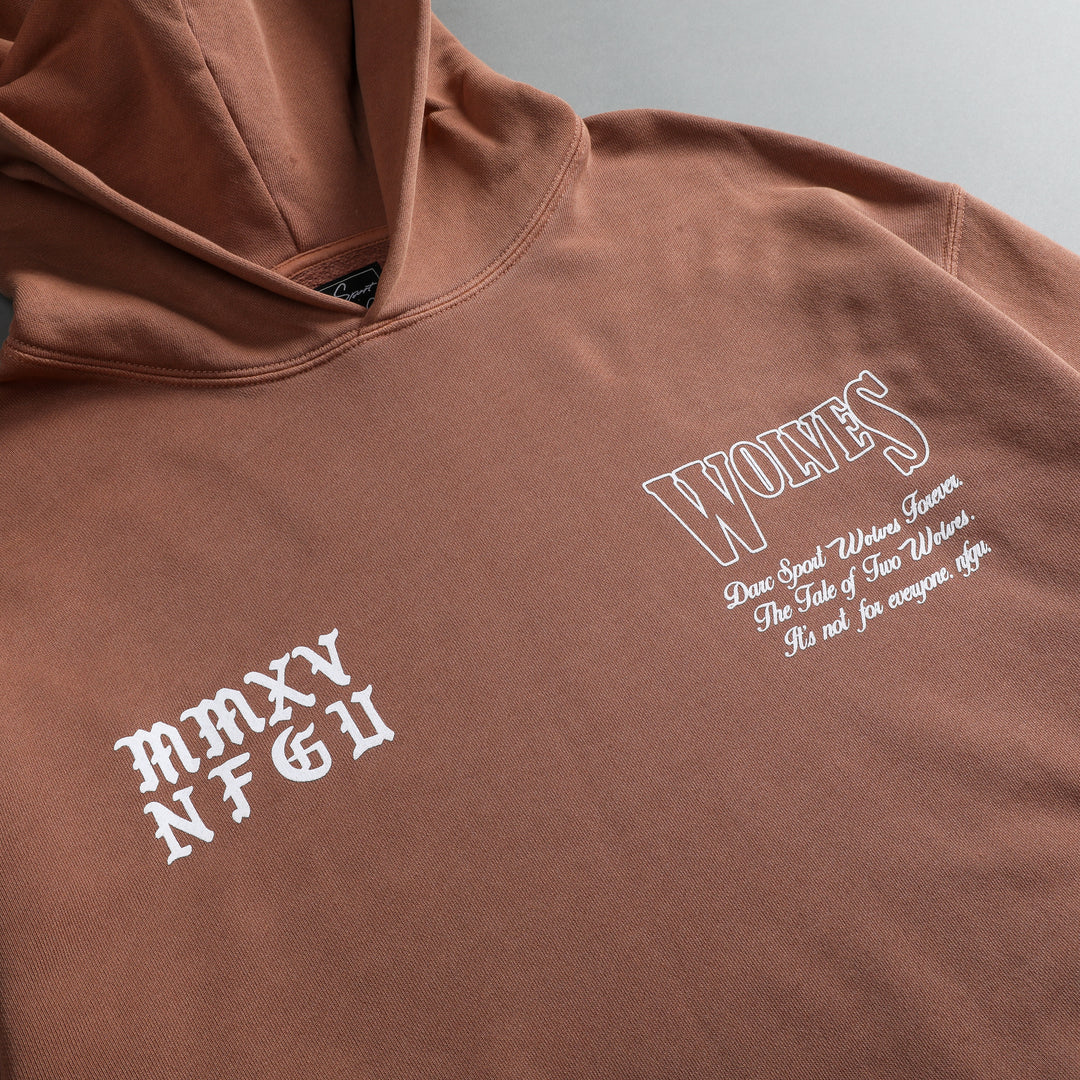 Tale Of Two Wolves "Vintage Utah" Hoodie in Desert Rose