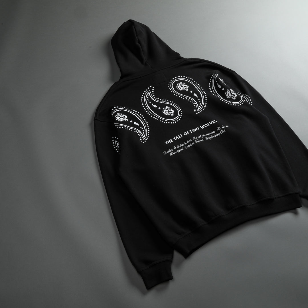 Southwest Paisley "Vintage Pierce" Hoodie in Black