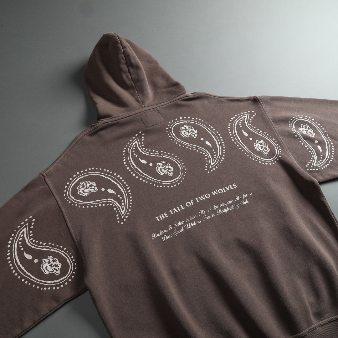 Southwest Paisley "Vintage Pierce" Hoodie in Mojave Brown