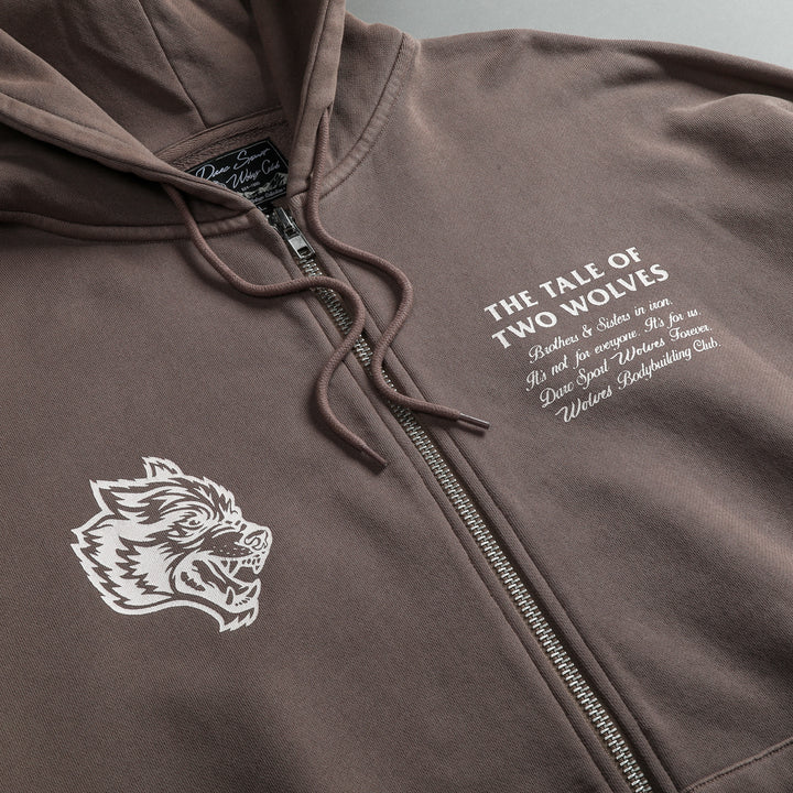 Southwest Paisley "Vintage Chambers" Zip Hoodie in Mojave Brown